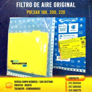 Filtro de Aire para Pulsar 180, 200 y 220 Original Bajaj