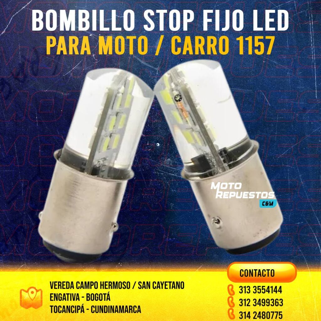 Bombillo Stop Fijo LED 1157 Alta Potencia