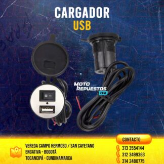 Cargador USB Impermeable para Moto