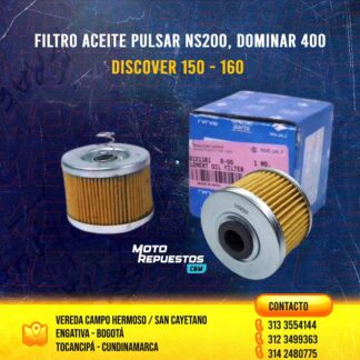 Filtro Aceite Discover 125 St, Boxer, Pulsar 135 Bajaj Original