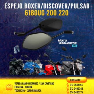 Espejos Universales para Pulsar, Boxer, Platino y Discover