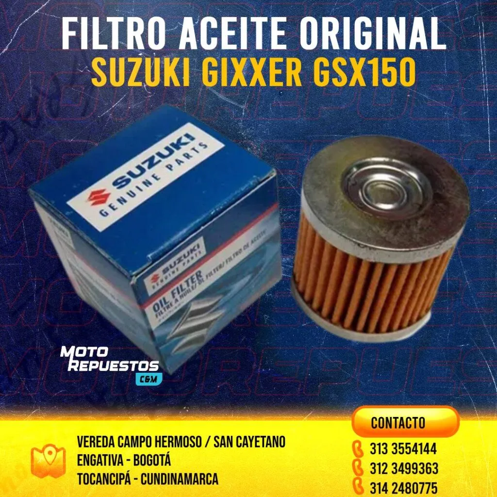 16510-33g10 Filtro Aceite Original Suzuki Gixxer Gsx150