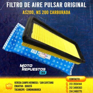 Filtro de Aire para Pulsar AS200 y NS200 Carburada Bajaj Original