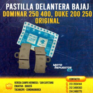 Pastillas de Freno Delantera Bajaj Dominar 250, 400 Ug, DUKE 200, 250, 390 Original