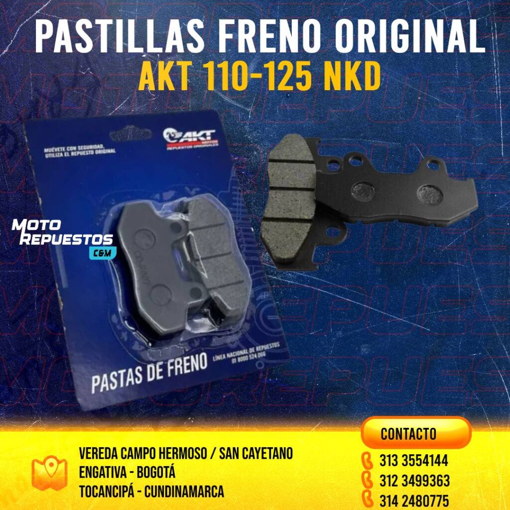 Pastillas de freno originales AKT y NKD