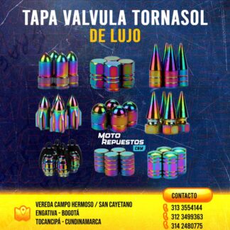 tapa válvula tornasol de lujo en motorepuestos C&M tu tienda de motos en Colombia