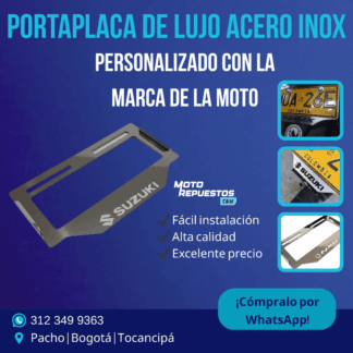 Portaplaca de Acero Inoxidable Personalizado