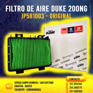 Filtro de Aire Original KTM para Duke 200 NG, 250 NG, 390 NG y Más