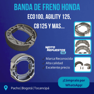 Banda de Freno Delantera y Trasera – Eco 100 / Deluxe / Agility 125 / Honda CB 125