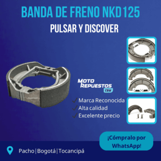 Bandas de Freno Traseras AKT NKD 125, Boxer, Discover y Pulsar Marca TWIN