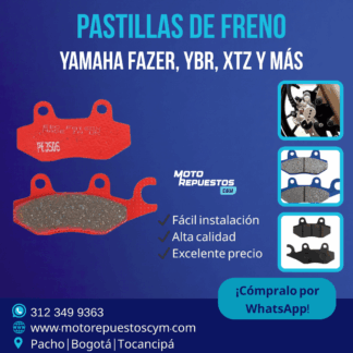 Pastillas de Freno Yamaha Fazer, YBR, XTZ y más