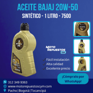 Aceite Bajaj 20W50 Sintético