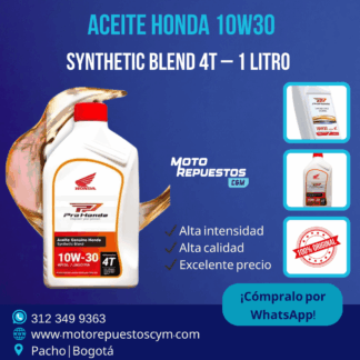 Aceite Honda 10W30 Synthetic Blend 4T