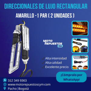 Direccionales LED Rectangulares IP68 para Moto – Edición Especial de Lujo Universal 12V