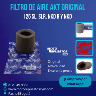 Filtro de Aire AKT Original para 125 SL, SLR, NKD R y NKD