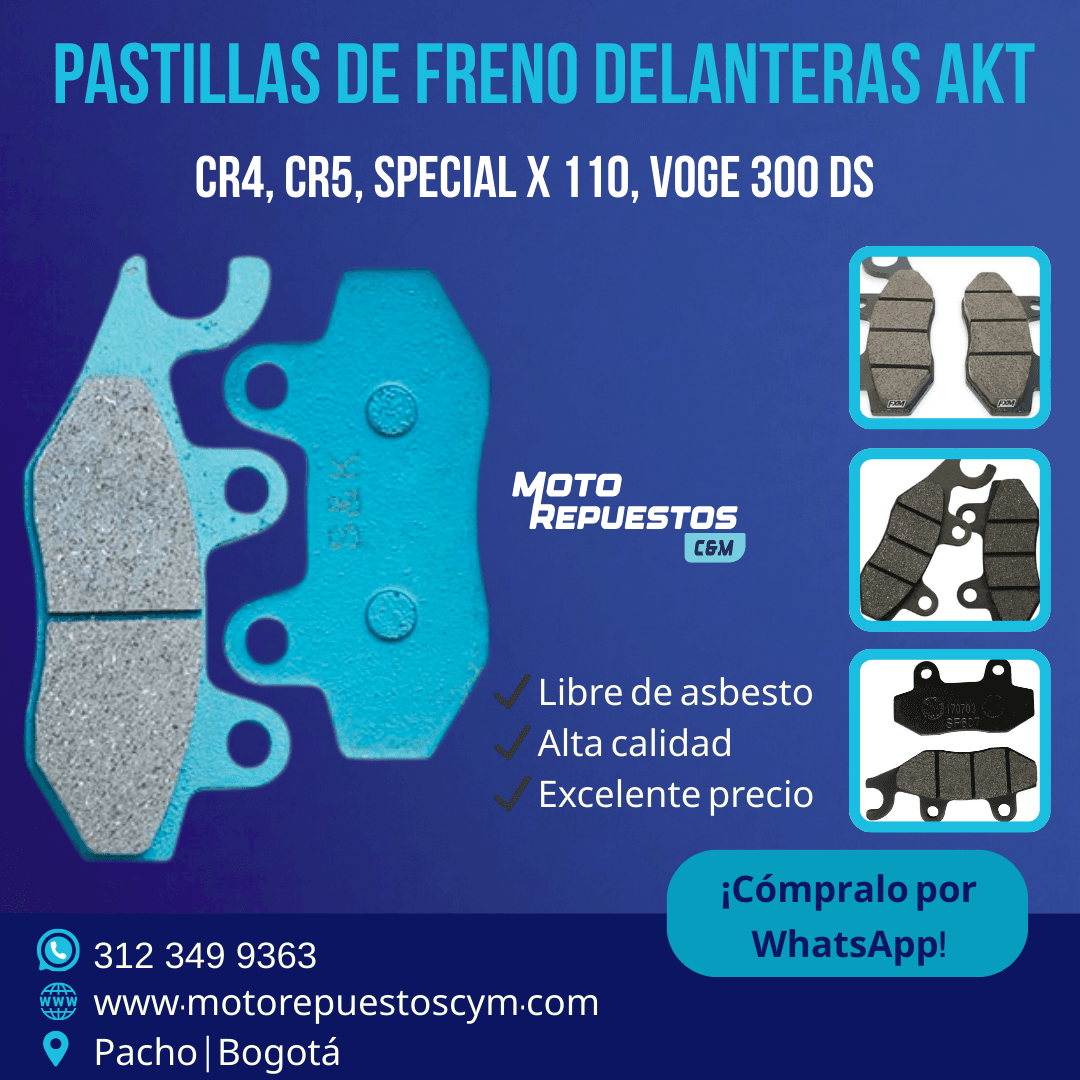 Pastillas de Freno Delanteras AKT CR4 y CR5