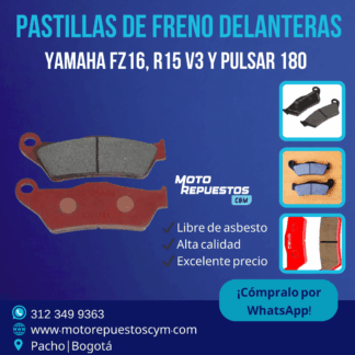 Pastillas de Freno Delanteras para Yamaha FZ16, R15 V3 y Pulsar