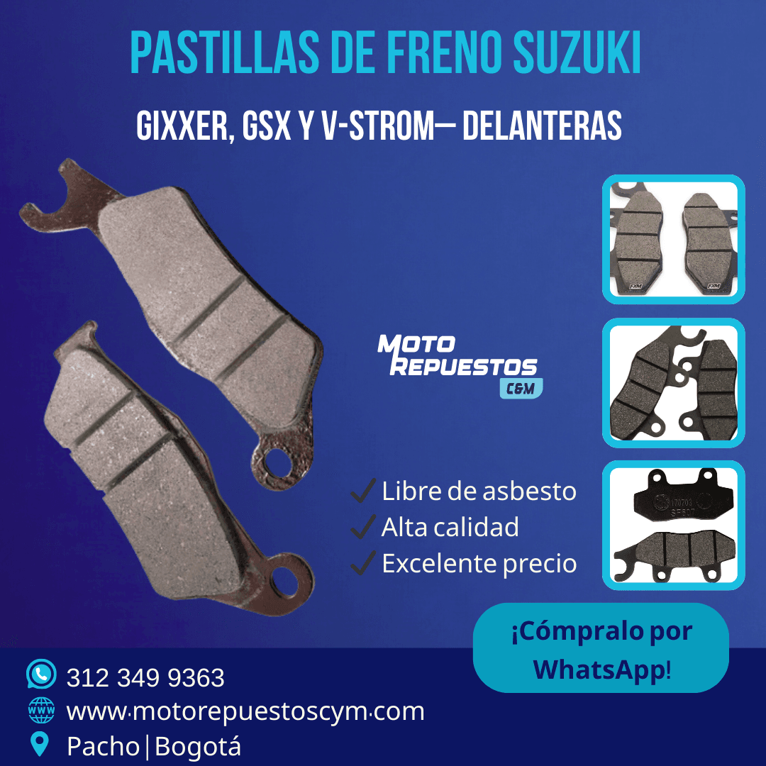 Pastillas de Freno Delanteras Suzuki Gixxer, GSX y V-Strom