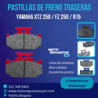 Pastillas de Freno Traseras Yamaha XTZ 250 / FZ 250 / R15