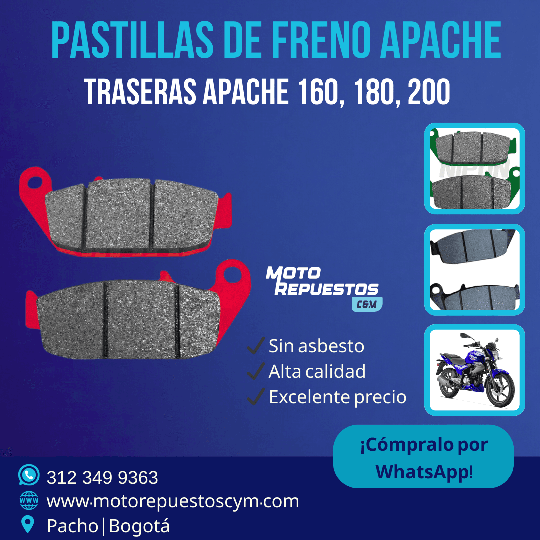 Pastillas de Freno Traseras TVS Apache